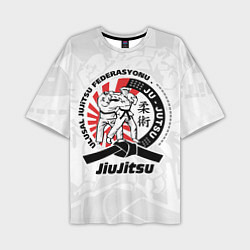 Мужская футболка оверсайз Jiujitsu emblem Джиу-джитсу