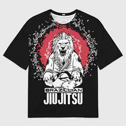 Футболка оверсайз мужская Jiu-Jitsu red sun Brazil, цвет: 3D-принт