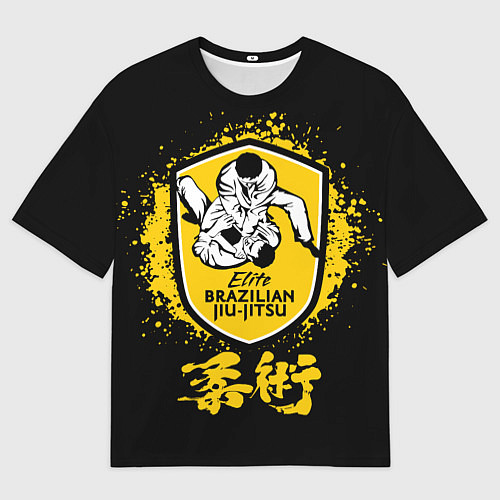 Мужская футболка оверсайз Brazilian fight club Jiu-jitsu Elite / 3D-принт – фото 1