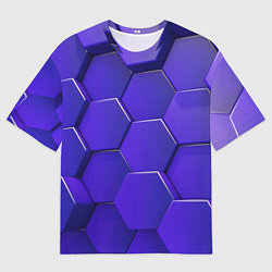 Мужская футболка оверсайз Большие объёмные соты