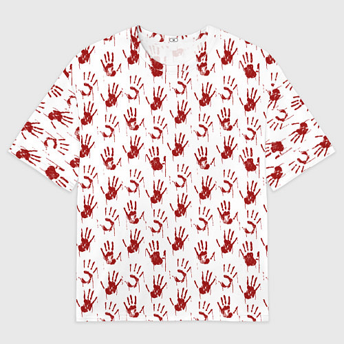 Мужская футболка оверсайз Кровавая рука / 3D-принт – фото 1