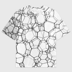 Футболка оверсайз мужская Матричная сетка, цвет: 3D-принт