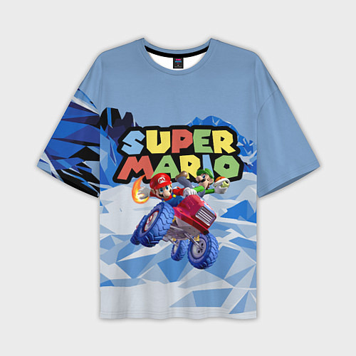 Мужская футболка оверсайз Марио и Луиджи гонщики - Super Mario / 3D-принт – фото 1