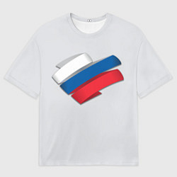 Футболка оверсайз мужская Триколор - ленточки, цвет: 3D-принт