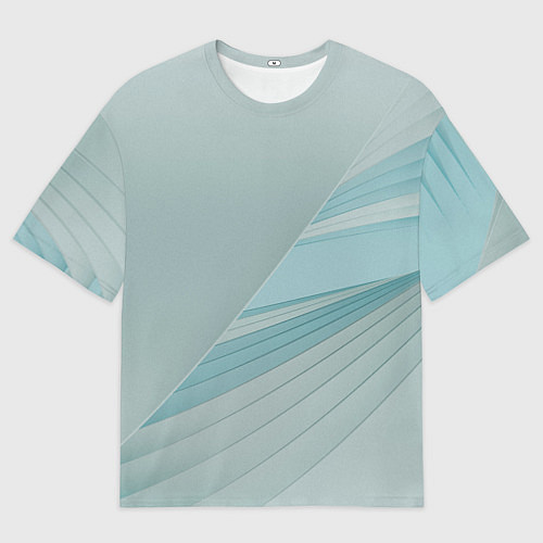 Мужская футболка оверсайз Абстрактные слои листов / 3D-принт – фото 1