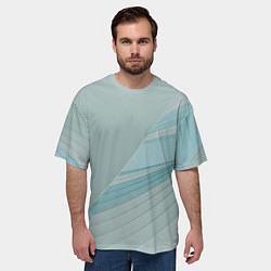 Футболка оверсайз мужская Абстрактные слои листов, цвет: 3D-принт — фото 2