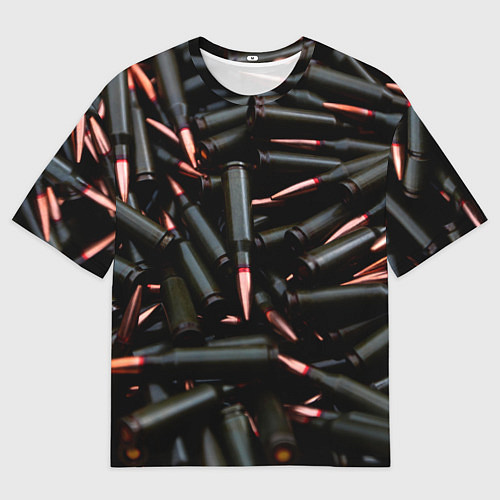 Мужская футболка оверсайз Черные патроны / 3D-принт – фото 1
