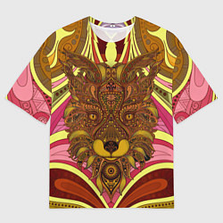 Футболка оверсайз мужская Изображение лисы, цвет: 3D-принт