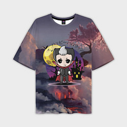 Мужская футболка оверсайз Японский вампир - малолетка - сакура