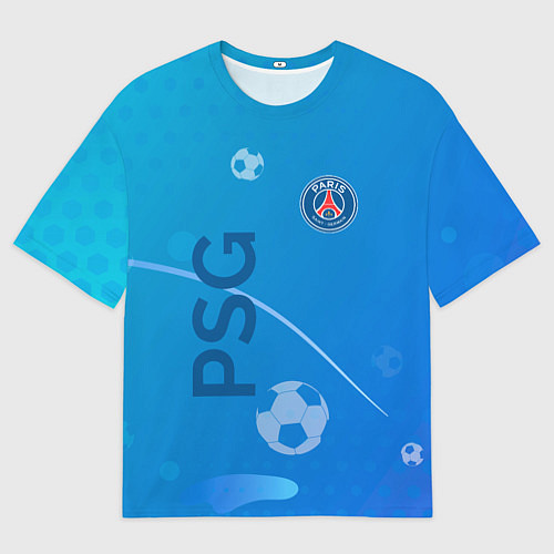 Мужская футболка оверсайз Psg абстракция спорт / 3D-принт – фото 1
