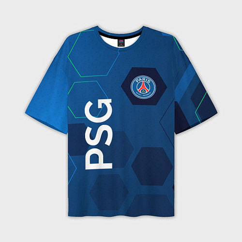 Мужская футболка оверсайз PSG абстракция / 3D-принт – фото 1
