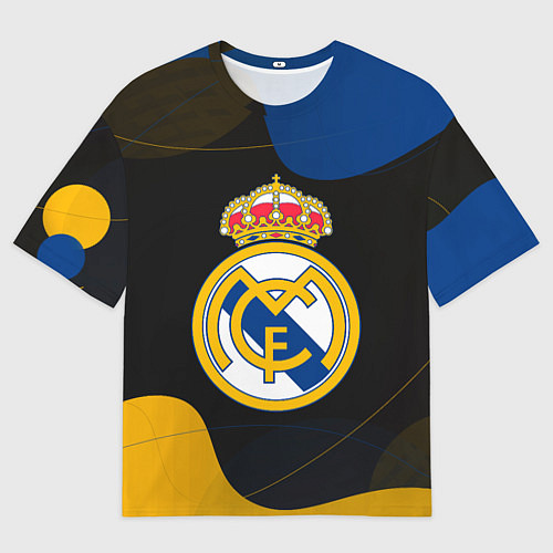 Мужская футболка оверсайз Real madrid Абстракция / 3D-принт – фото 1