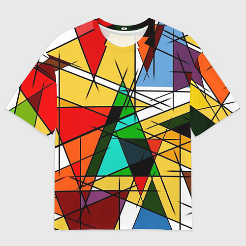 Мужская футболка оверсайз Грубый абстрактный фон / 3D-принт – фото 1