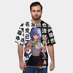 Футболка оверсайз мужская Гань юй школьница - Геншин Импакт, цвет: 3D-принт — фото 2