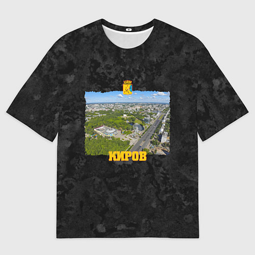 Мужская футболка оверсайз Город Киров - парк / 3D-принт – фото 1