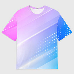 Футболка оверсайз мужская Абстракция с неоном, цвет: 3D-принт