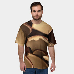 Футболка оверсайз мужская Кусочки шоколадных яйиц, цвет: 3D-принт — фото 2