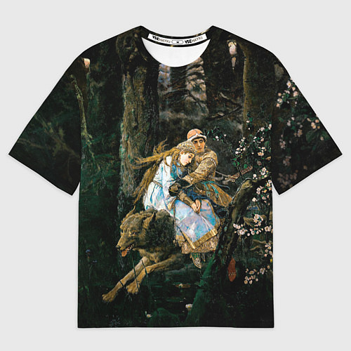 Мужская футболка оверсайз Васнецов Иван царевич на Сером Волке / 3D-принт – фото 1