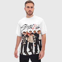 Футболка оверсайз мужская Stray Kids white background, цвет: 3D-принт — фото 2