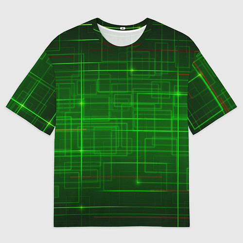 Мужская футболка оверсайз Нейросеть - текстура / 3D-принт – фото 1