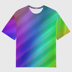 Мужская футболка оверсайз Полосы всех цветов радуги