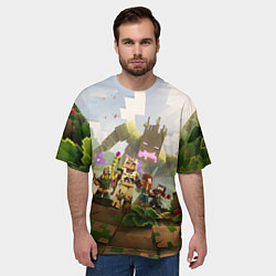 Футболка оверсайз мужская Джунгли - Майнкрафт, цвет: 3D-принт — фото 2