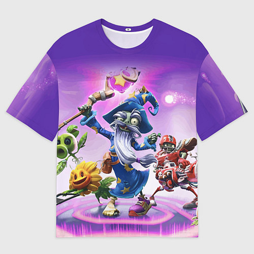 Мужская футболка оверсайз Plants vs Zombies - characters / 3D-принт – фото 1