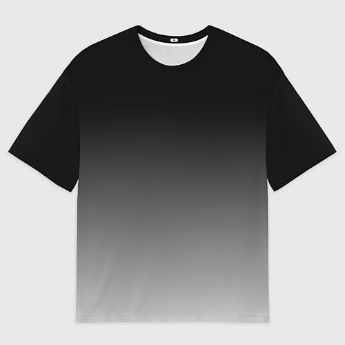 Мужская футболка оверсайз Серый градиент / 3D-принт – фото 1