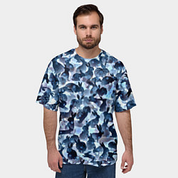 Футболка оверсайз мужская Новогдние кролики, цвет: 3D-принт — фото 2