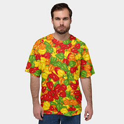Футболка оверсайз мужская Острый перц Хабанеро, цвет: 3D-принт — фото 2