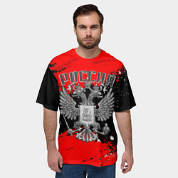 Футболка оверсайз мужская Каменный герб России, цвет: 3D-принт — фото 2