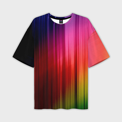Мужская футболка оверсайз Цветной спектр / 3D-принт – фото 1