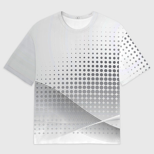 Мужская футболка оверсайз Стальной градиент / 3D-принт – фото 1