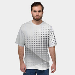 Футболка оверсайз мужская Стальной градиент, цвет: 3D-принт — фото 2