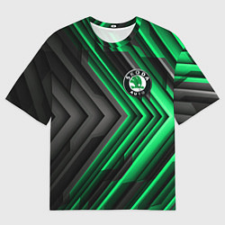 Футболка оверсайз мужская Skoda строгий стиль, цвет: 3D-принт