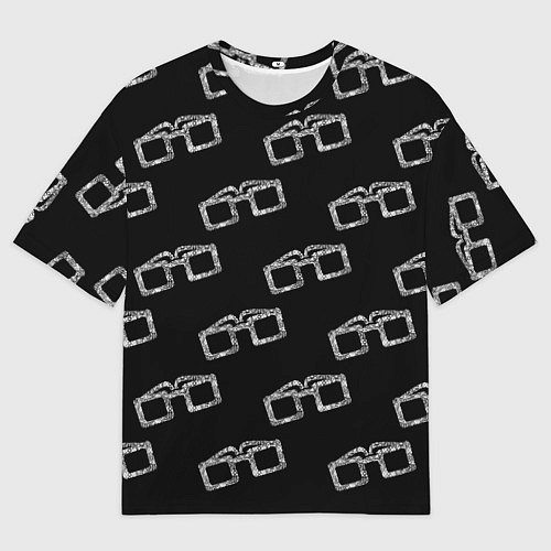 Мужская футболка оверсайз Модные очки черно-белый узор / 3D-принт – фото 1