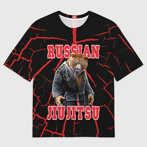 Мужская футболка оверсайз Russian Jii Jitsu / 3D-принт – фото 1