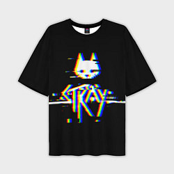 Футболка оверсайз мужская Stray glitch logo, цвет: 3D-принт