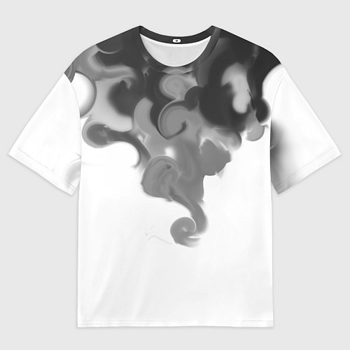 Мужская футболка оверсайз Тёмный дым / 3D-принт – фото 1