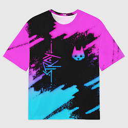 Футболка оверсайз мужская Stray neon, цвет: 3D-принт