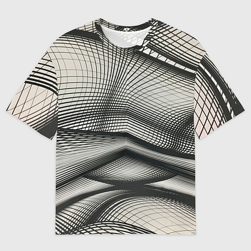 Мужская футболка оверсайз Переплетение сетей / 3D-принт – фото 1