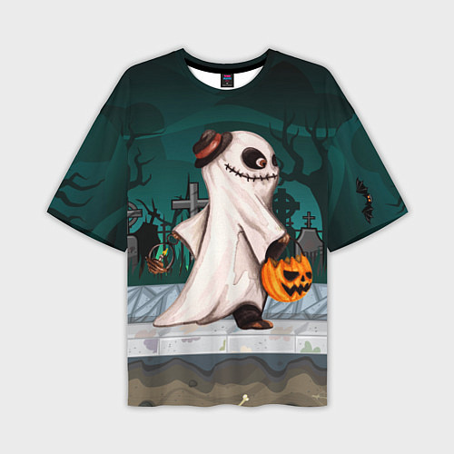 Мужская футболка оверсайз Приведение на хэллоуин / 3D-принт – фото 1