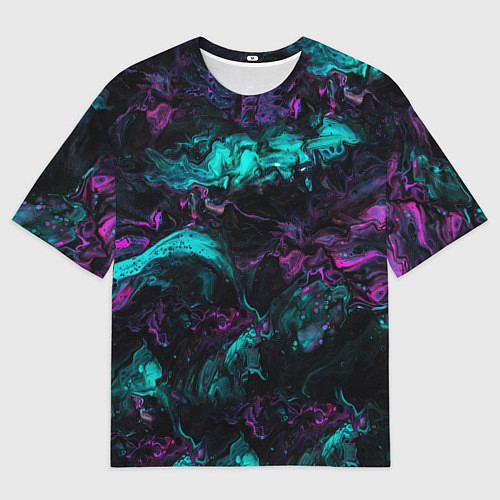 Мужская футболка оверсайз Неоновые Коралы / 3D-принт – фото 1