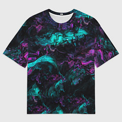 Мужская футболка оверсайз Неоновые Коралы