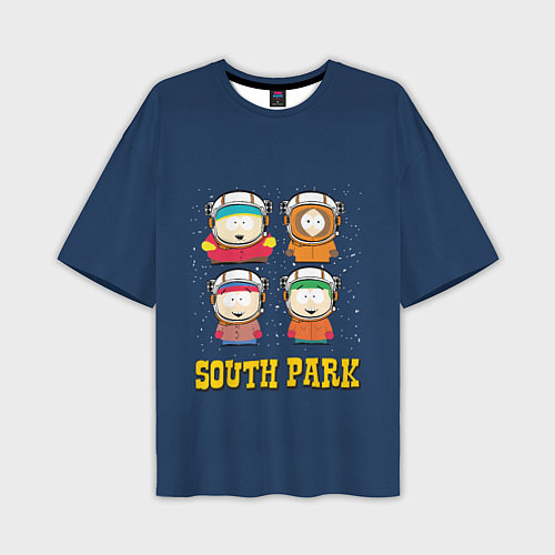 Мужская футболка оверсайз South park космонавты / 3D-принт – фото 1