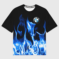 Мужская футболка оверсайз BMW fire