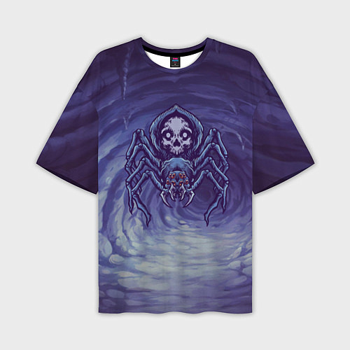 Мужская футболка оверсайз Смертельный паук с черепом / 3D-принт – фото 1