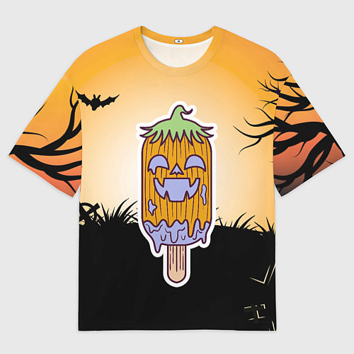 Мужская футболка оверсайз Тыквенное мороженое / 3D-принт – фото 1