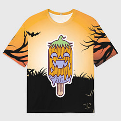 Мужская футболка оверсайз Тыквенное мороженое