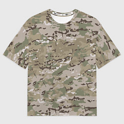 Футболка оверсайз мужская Мультикам камуфляж, цвет: 3D-принт